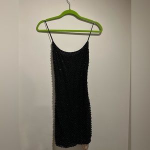 brand new Oh polly DROP A GLINT
Embellished Mini Dress in Black